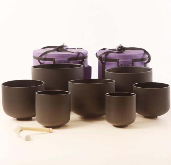 CVNC 432Hz Crystal Singing Bowls Set – 7-Piece Healing Bowls