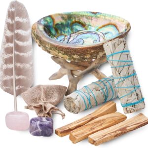 Palo Santo & White Sage Smudge Kit –  Energy Cleansing Set